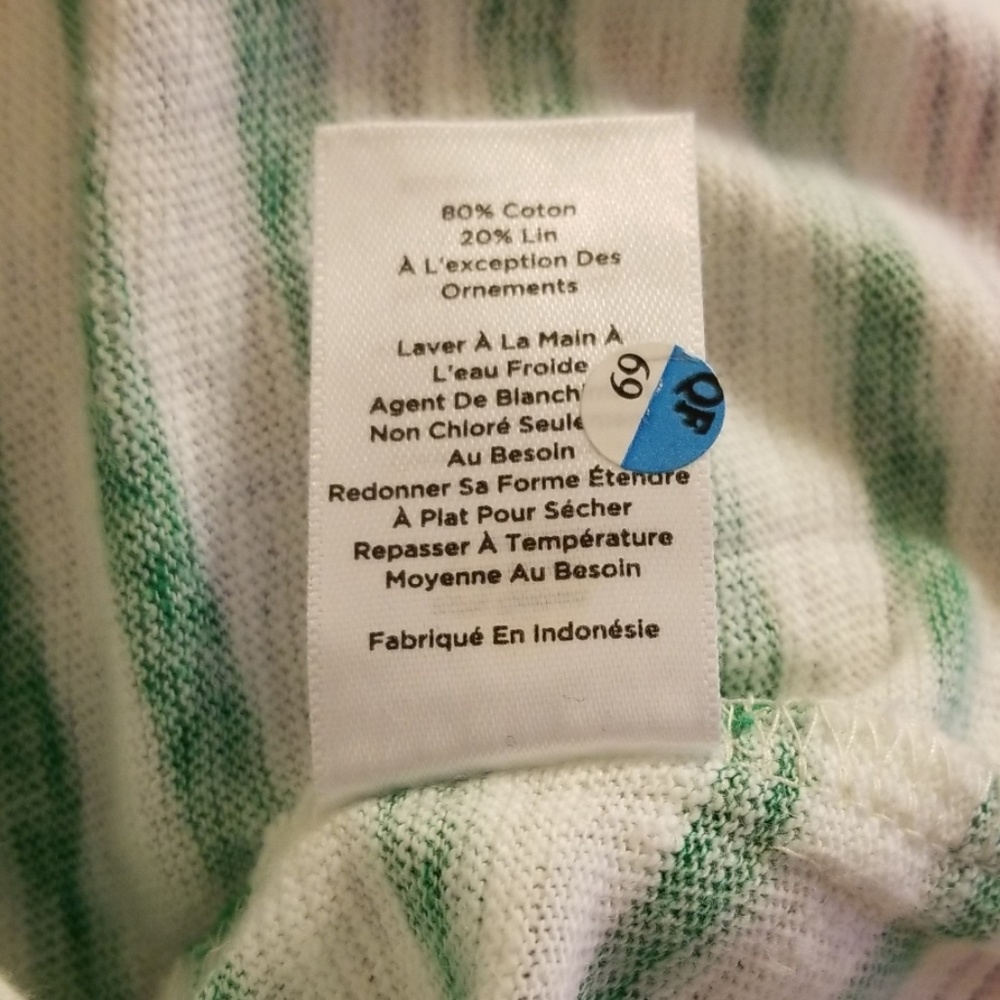 Talbots Naples Stripe Embroidered Split-Neck Tunic - image 7